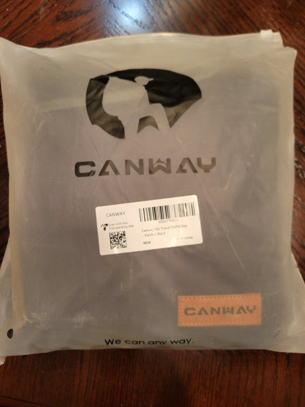 Canway 65L Travel Duffel Bag, Foldable Weekender Bag with Shoes Compartment - Picture 4 of 4